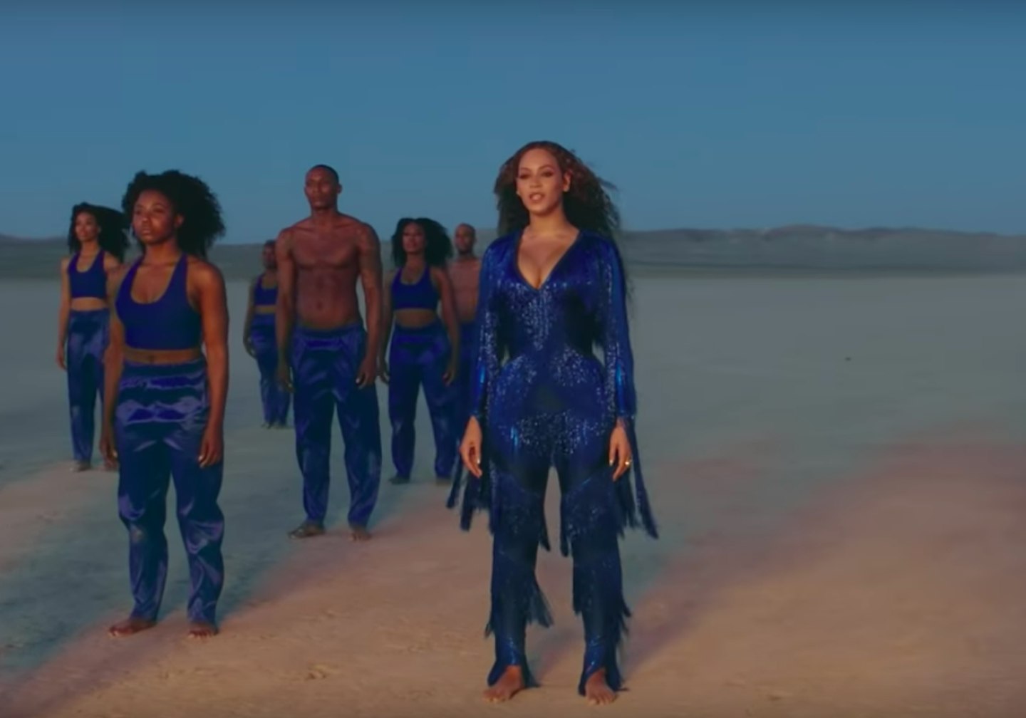 Beyonce blue jumpsuit cheap